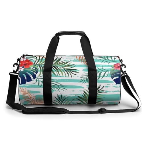 Sac de voyage fleurs tropicales 45cm idéal pour le sport et le week-end