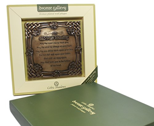 Royal Tara Bronze Plated Wall Plaque With Old Irish Blessing Design