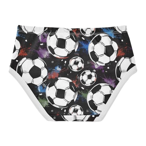 Wusikd Soccer Balls Girls' Underwear Cotton Brush Girls Briefs Soft Toddler Underwear 2T2