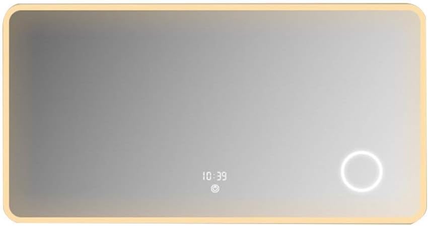 Dressing mirror Led Anti-fog Vanity Makeup Mirror Bathroom Smart Touch Screen Wall Mirror Beauty mirror (Size : 75 * 100cm)