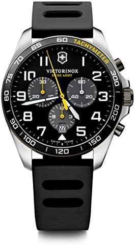 Victorinox Swiss Army FIELDFORCE Sport Chrono Watch, Black, Quartz Wristwatch, Chronograph, Swiss Made
