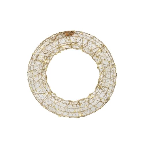 MAZZEO CHRISTMAS Addobbo Natalizio con Corona Luminosa a LED 40 cm