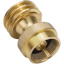 1lb Propane Tank Adapter, Propane Adapter 20lb to 1lb Converter, Hook Up Small Propane Tanks When 20lb Ran Out, Solid Brass
