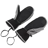 Oreilet Ski Fäustlinge, Wasserdichte Winddichte Warme Schneehandschuhe für Männer Männer, Touchscreen Warme Winterplüschfutter Isoliert Gemaut (XL)