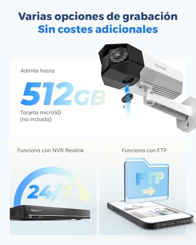 Miniatura 7 de Reolink 4k 8mp Camara Vigilancia De Doble Lente Con Campo De Visión 180 , Cámara Ip Soporta Detección De Personas Vehículos Mascotas, Visión Nocturna En Color, Audio Bidireccional, Duo 2 Poe