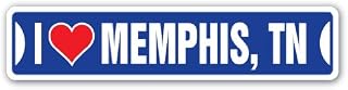 I Love Memphis, Tennessee Street Sign tn City State us Wall Road décor Gift
