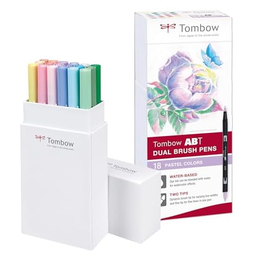 Set De 18 Rotuladores Dual Brush Colores Pastel Tombow