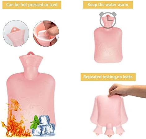 AIXMEET Hot Water Bottle Waist Pouch with Soft Plush, Cute Hot Water Bottle Belt for Pain Relief from Neck, Back, Shoulder, Arthritis, Hot and Cold Therapy, Valentine's Gift for Him or Her(Brown)