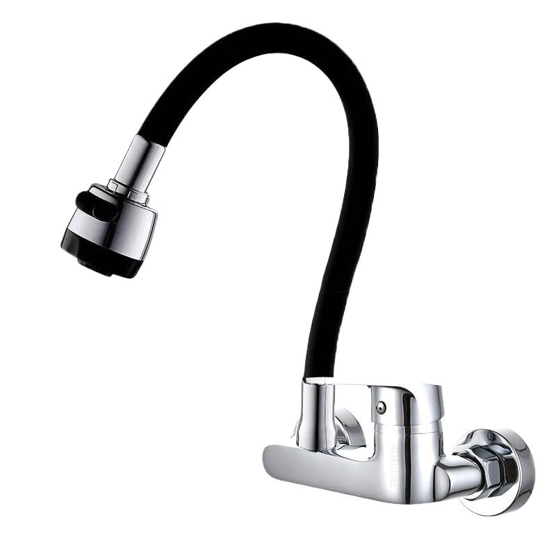 Robinet mural de cuisine Feng Shui flexible pour nettoyer les grands éviers
