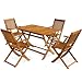 Casaria® Gartentisch-Set FSC®-Zertifiziert 4-Personen