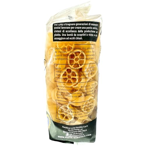 Garofalo Wagon Wheel Pasta 1.1 lb. (500g)(Pack of 2) Pasta Wheels - Rotelle - Ruote - Mini Wheels - Circle Noodles - Pinwheel - Gragnano - Bronze Cut - Slow Dried