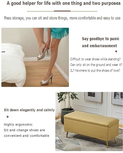 Taburete para sofa con baul oculto de gran capacidad 8