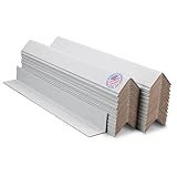 IDL Packaging Cardboard Edge Protector 2' X 2' X 18', Pack of 50 - V-Board Reinforced Cardboard Corners for Shipping - White Kraft Cardboard Corners for Packing - Moving Corner Protectors