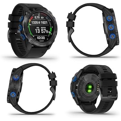 Garmin Descent Mk2i، كمبيوتر غوص على شكل ساعة مع تكامل هوائي، ساعة ذكية للتدريب على الرياضات المتعددة، محتوى قابل للتنزيل باللون الرمادي الكربوني من التيتانيوم مع حزمة شريط أسود مع قطعة قماش تنظيف من الألياف الدقيقة + المزيد