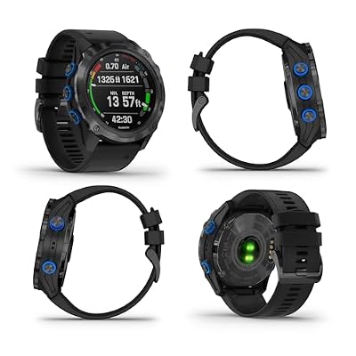 Garmin Descent Mk2i, Watch-Style Dive Computer with Air Integration, Multisport Training Smartwatch, Titanium Carbon Gray DLC with Black Band Bundle with Microfiber Cleaning Cloth + More