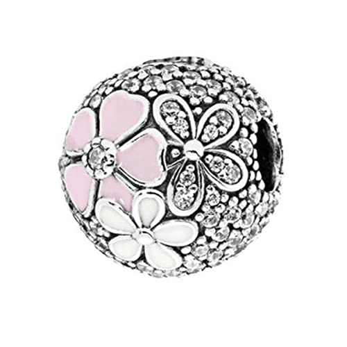 ZiNuo Love Heart Clip Lock Charms 925 Sterling Silber Rose Gold Kristall Anhänger für Pandora Armband Sterling Silber Kristall Sterlingsilber, Sterlingsilber, Kristall, Sterlingsilber