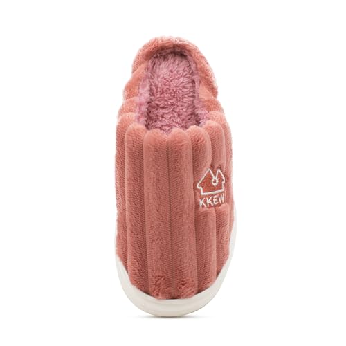 Image of VRITRAZ Men's Plush Winter Slippers | Soft Furry Lined Indoor Slides | Warm Comfortable Anti-Slip Home Footwear