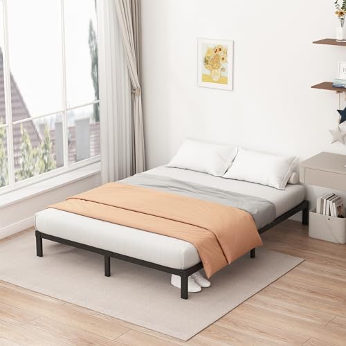 Fly-CTsoar 9 Inch Low Queen Bed Frame Heavy Duty Metal Platform, No Box Spring Needed, Easy Assembly Mattress Foundation, No Noise, Black by Fly-CTsoar - Used condition - Image 4