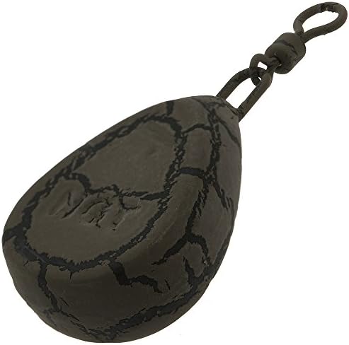 DNA 10x Flat Pear Textured Ledger Weights with Swivels Carp Fishing Choose From: 1.5oz 2oz 2.5oz & 3oz