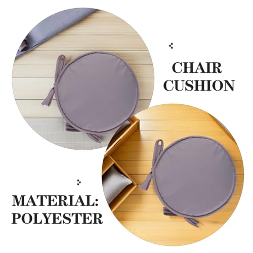 Hoement Round Seat Cushion Sponge Chair Seat Cushion with Straps 14.96 X 14.96 X 0.39 in Light Grey for Home School Office Restaurant Sofa Bed Chair 1 Pack by Hoement - Image 6