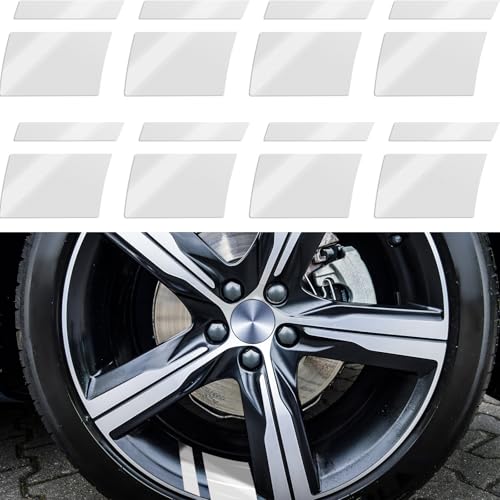 Tallew 8 Pcs Wheel Rim Decal Stripes Car Decals for 18-21 Inch Wheels, White