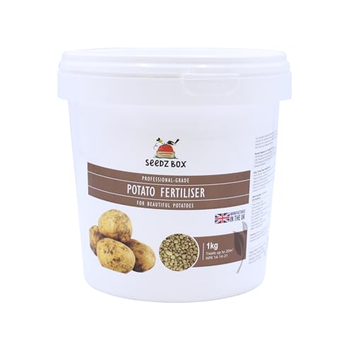 Potato Fertiliser Granules 1kg – Ideal Potato Fertilizer 14-14-21 Nitrogen-Phosphorus-Potassium Ratio Pellets - Balanced Nutrients for Strong Tuber Growth & Disease Resistance For Potatoes - Seedzbox