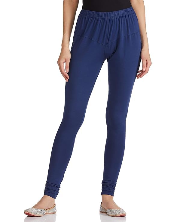 thrifty thread we promise comfort Rubi Style V-Cut Dori Churidar Length Cotton Lycra Stretchable Legging Women Navy-Blue-picture-12