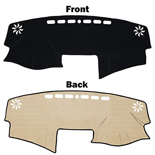 Senshine For Toyota Camry Accessories 2007-2011 Dashboard Cover Center Console Cover Dash Mat Carpet Protector Sunshield Cover Custom Fit, Black Trim #TOP5