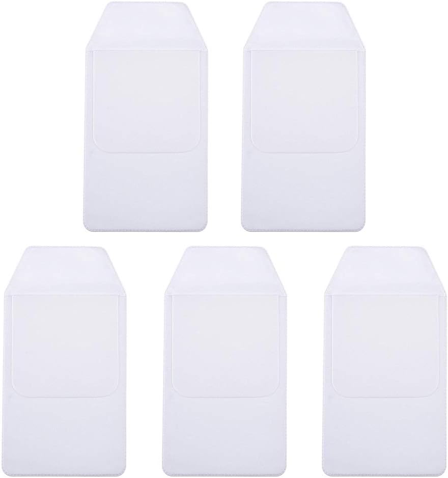 5Pcs White Pocket Protector for Hospital Office Pen Leaks, PVC Pocket Protectors White Shirt Pocket Protectors