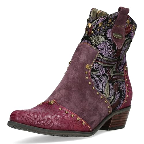 LAURA VITA Bottines Femme Hicnio 20, Pointure:37 EU, La Couleur:Violet