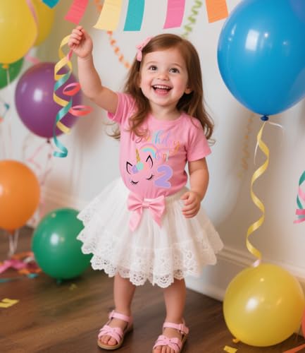 Toddler Boys Girls 2nd Birthday Shirt Outfit for Kids Two Years Old Birthday Gift for Party Short Sleeve Tshirt4