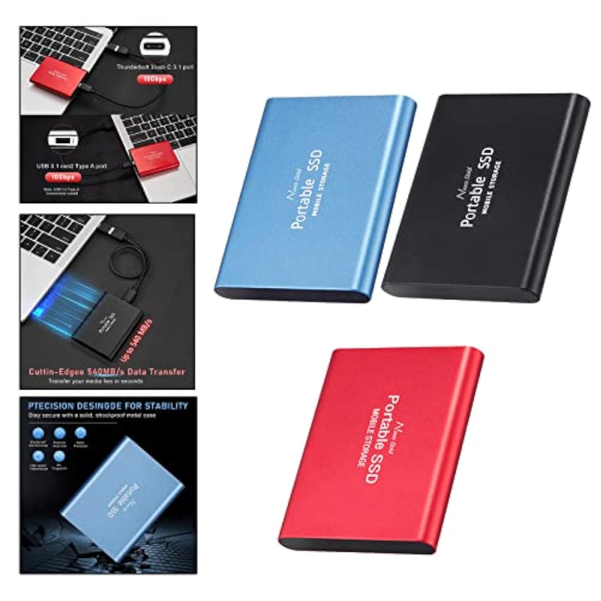 2TB USB 3.1 External Solid State Drive for PC