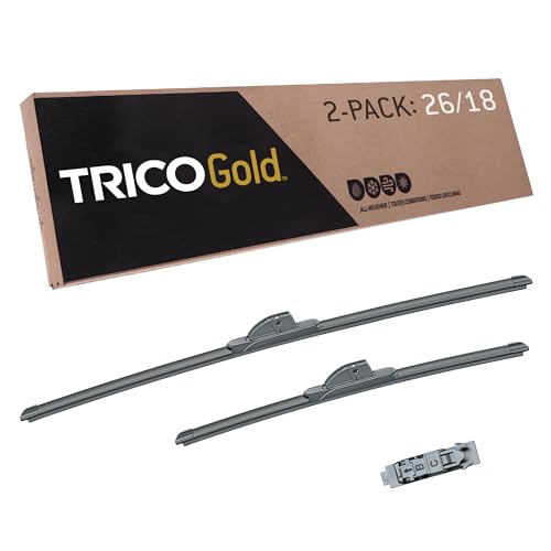 TRICO Gold™ (18-2618) 26 & 18 Inch Pack of 2 Automotive Replacement Windshield Wiper Blades for My Car Super Premium All Weather Beam Blade for Select Vehicle Models by Trico - Used condition - US$19.34
