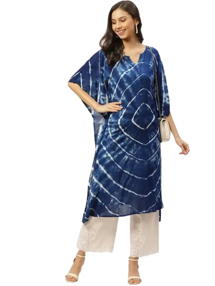 Women Crepe Printed Kaftan-image-41