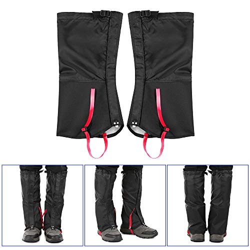 Lixada Guêtres de Randonnée Étanche, Guêtres de Jambe Guêtres de Botte de Neige Anti-déchirure réglables imperméables pour la Raquette en Plein air, randonnée, Ski - Image 5