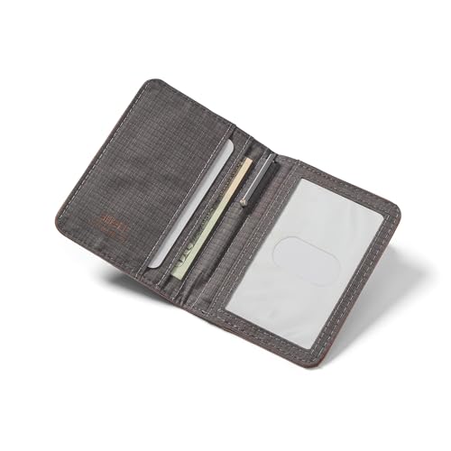 Image of Allett Hybrid Card Wallet, Hazel Brown | Leather, RFID Blocking, Vertical Layout | Minimalist, Bifold, Card Holder, Water Resistant, Thin, Front Pocket | Holds 3-10+ Cards, Cash