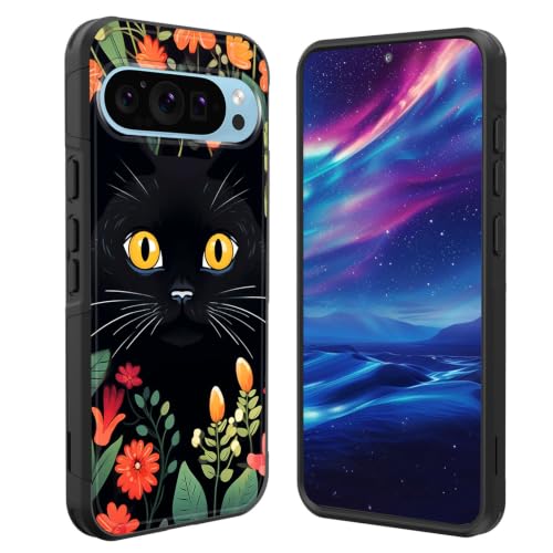 GFEWYTJYJ for Pixel 11 Pro XL Case,[10 FT Military Grade Drop Protection] Non-Slip Heavy Duty Shockproof Phone Case for Google Pixel 11 Pro XL 6.8 Inch 2026,Cute Black Cats