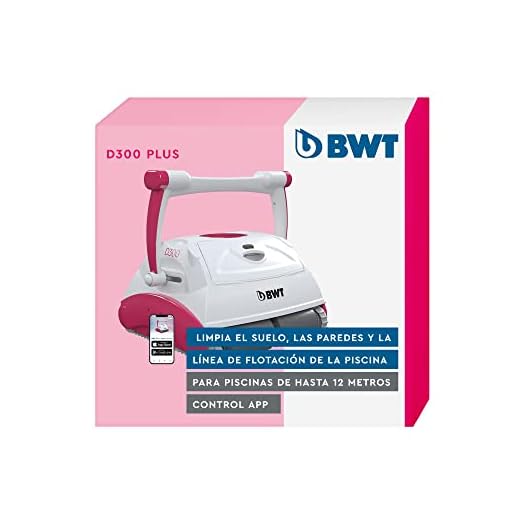 BWT Robot de Piscina D300 Plus | Limpieza óptima de Suelo, Paredes y línea de flotación para Piscinas de hasta 12 m | Mejor Rendimiento del Filtro y navegación Inteligente | Controlable Mediante App
