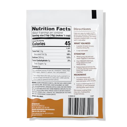 Image of Amazon Brand - Happy Belly Country Gravy Mix, 1.37 ounce (Pack of 12)