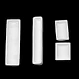 High-Purity 99% Alumina Square Arc-Bottom Crucible - Durable Corundum Ceramic Boat Crucible 1pcs(60 * 18 * 10mm)