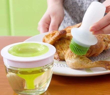 DR Mall Nirva Silicone Kitchen Cooking Oil Backing Basting Spatula and Brush 2