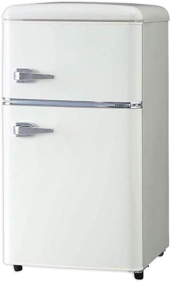 木目調冷蔵庫 3段棚 上部冷凍室 インテリア、ときどき冷蔵庫。AQUA