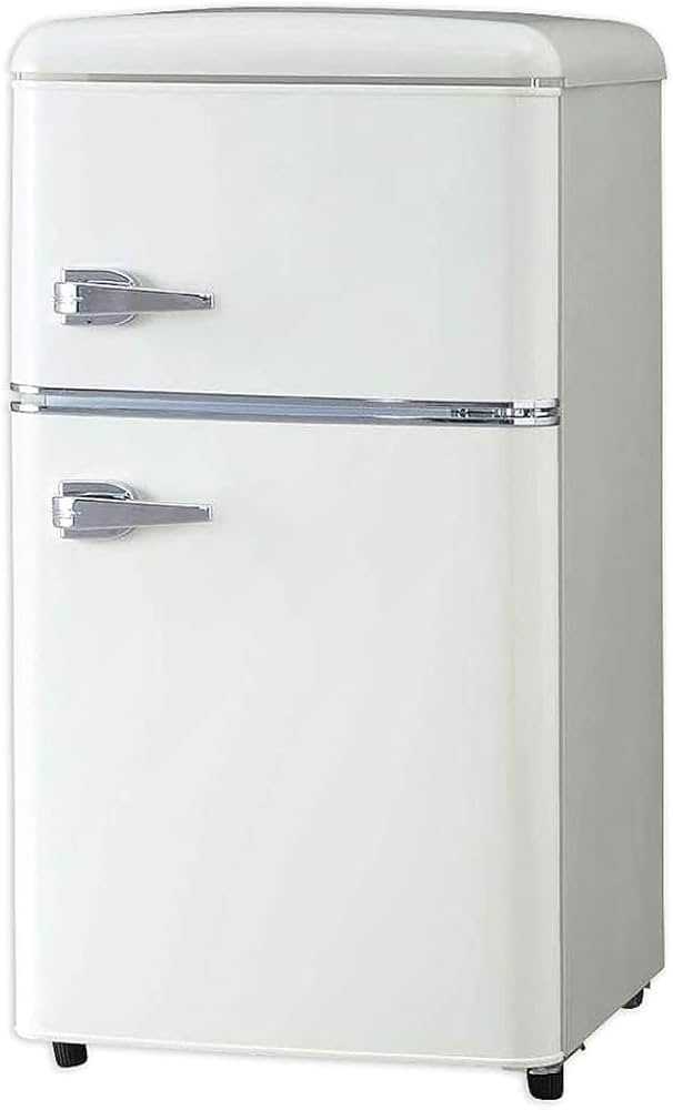 2024年製　アイリスオーヤマ レトロ風 冷凍冷蔵庫 81L ホワイト アイリスオーヤマ レトロ風 冷凍冷蔵庫 81L PRR-082D-W2022年製