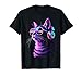 Headphones Cat Techno EDM Music Lover Rave Disco Party Cats T-Shirt