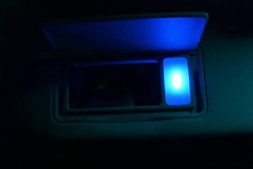 iJDMTOY 3-SMD 29mm 6614F LED Bulbs Compatible With Car Sun Visor Vanity Mirror Lights, Ultra Blue