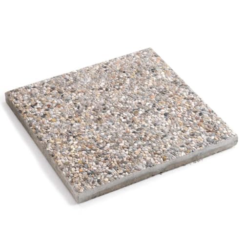 VERDELOOK Piastra in graniglia per Sostegno ombrellone, Colore Grigio, Misure 50x50x3,5 cm