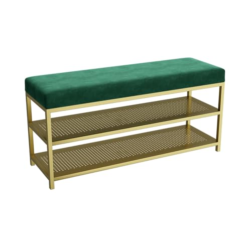 Meuble chaussures vestiaire avec banc rembourré confortable pour entrée soignée