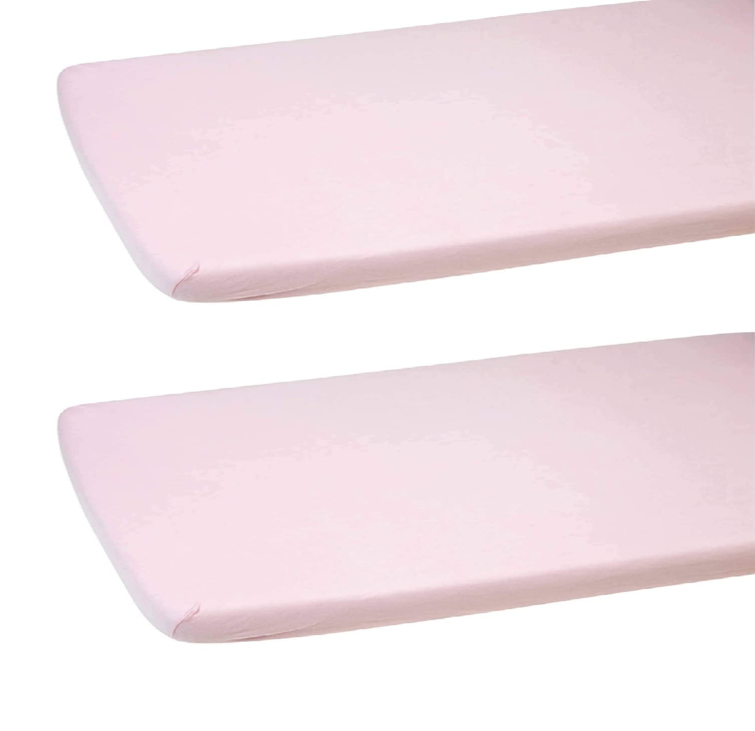 Dudu N Girlie Fitted Sheet Next to Me Crib 51 x 85 - Nexttome Crib Sheets 2 Pack Hypoallergenic Baby Cot Sheets Bedding Elasticated Breathable Easy Care (Pack of 2, Pink) — view 54