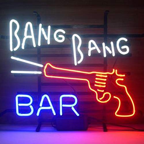 Neon Signs Bang Bar Glass Neon Light for Beer Bar Club Bedroom Office Hotel Pub Cafe Wedding Birthday Party Man Cave Art Wall