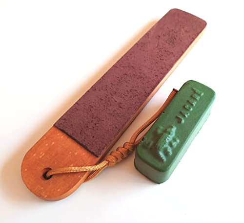 Kit Tradicional para afiar / amolar facas - pedra multiface, pasta, strop e vídeo informativo